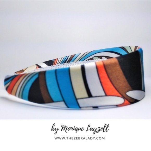 4 Satin Groovy Satin Retro Style Mix Headband - Picture 3 of 5